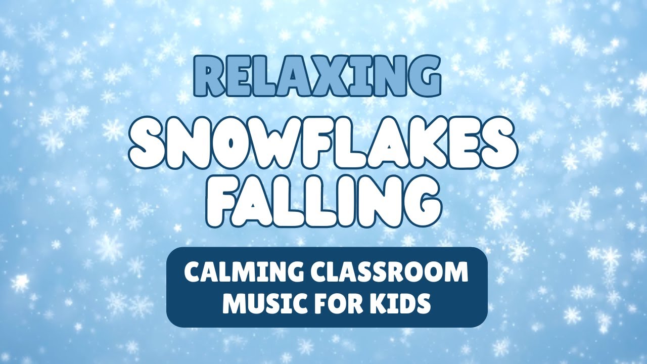 Relaxing Snowflakes Falling Winter Theme | Calming Video for Kids | 30 Minutes