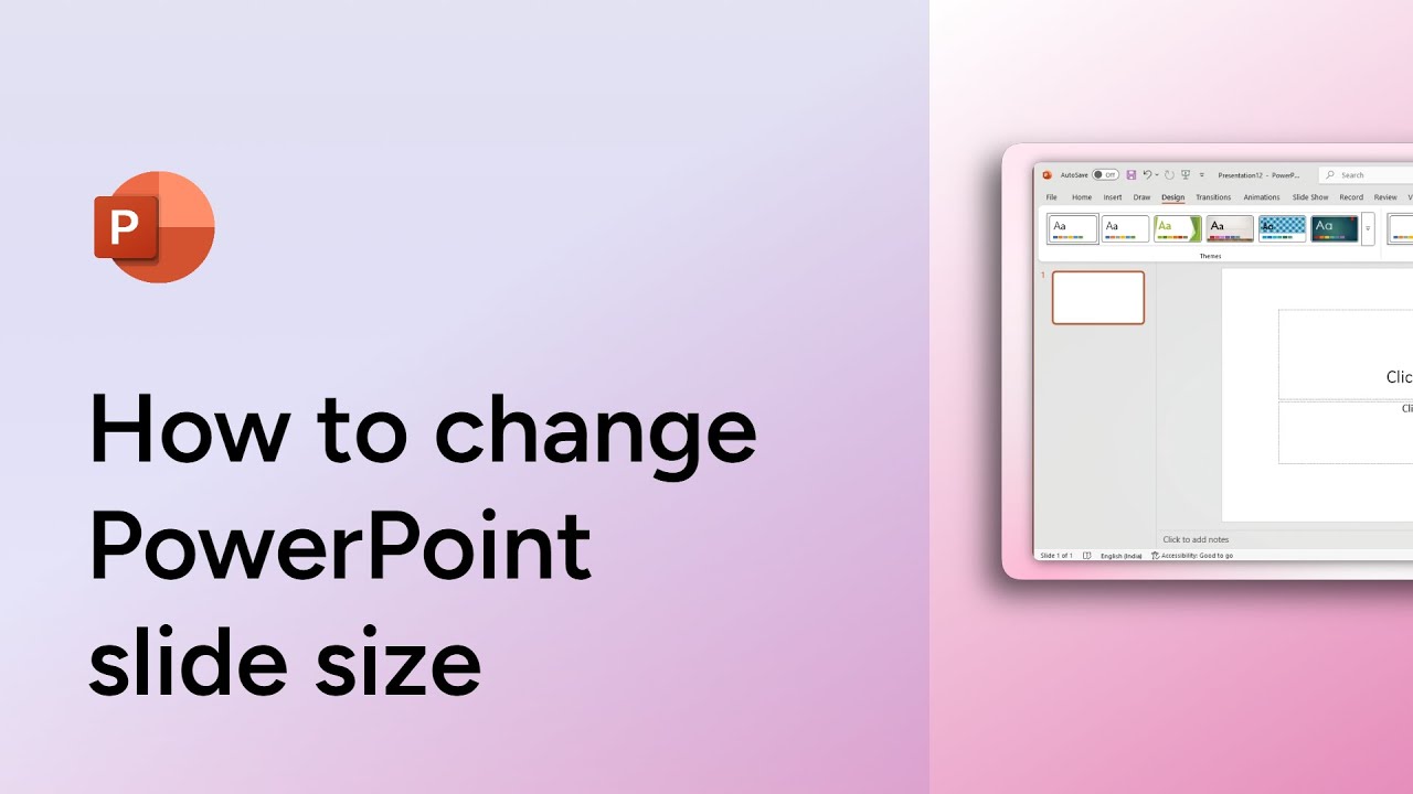 How to change PowerPoint slide size - YouTube