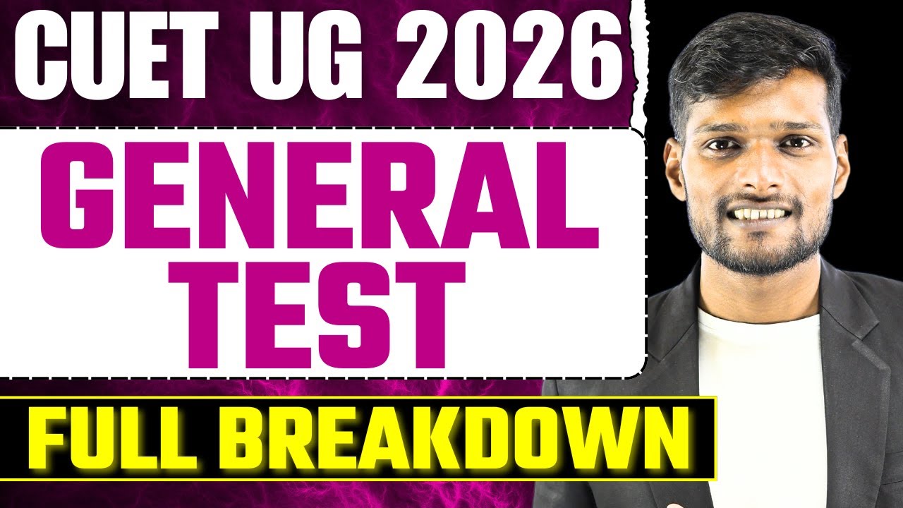 CUET UG 2026 GAT Syllabus 🔥 General Test Full Breakdown | Quant ...