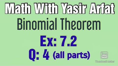 Class 11 mathematics | Binomial Theorem | Ex: 7.2 | Q: 4| Hindi