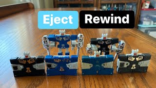 Transformers G1 Eject and Rewind Review &  how much these 1986 Autobot Cassettes are worth