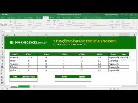 Vídeo: 5 Funções úteis No Microsoft Excel