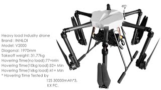 INNLOI DIY V2000 1970mm Heavy Load Drone Hexacopter Carbon Folding for 10015 Motor 36inch propeller