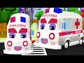 xe cứu thương | hình thành và sử dụng | 3D dành cho trẻ em xe phim hoạt hình | Formation | Ambulance