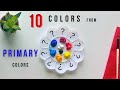 Making 10 Colors with Only Primary Colors | Red, Yellow, Blue #colorpalette #primarycolors