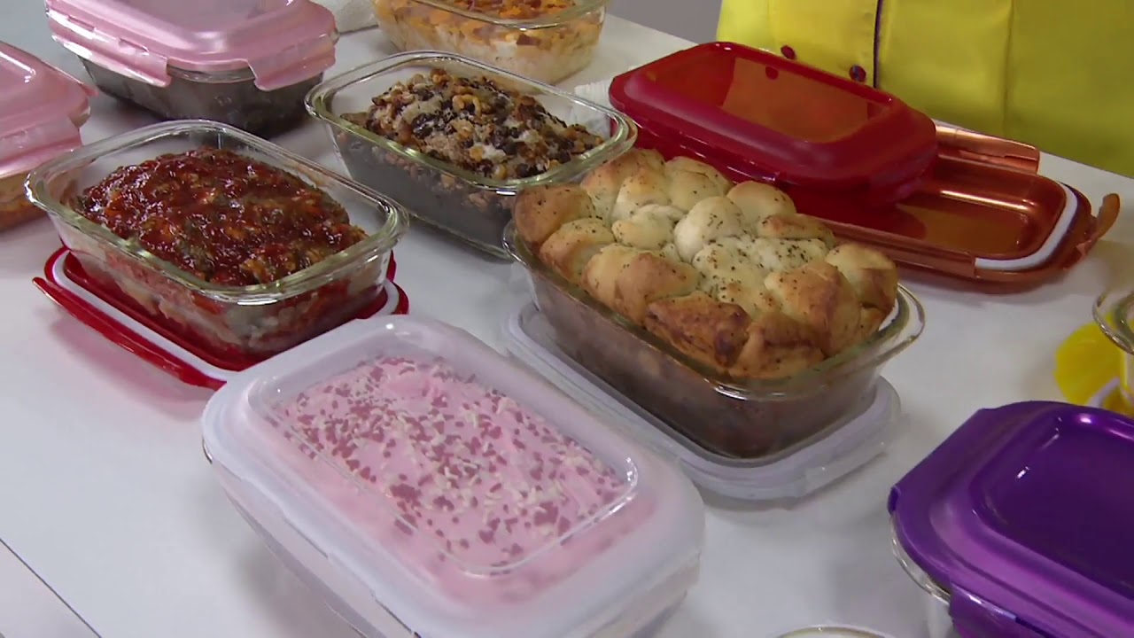 Lock & Lock Set of 2 Loaf Bake, Serve and Store Glass Dishes on QVC