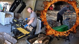 Re splitting firewood, wood size has to be perfect.