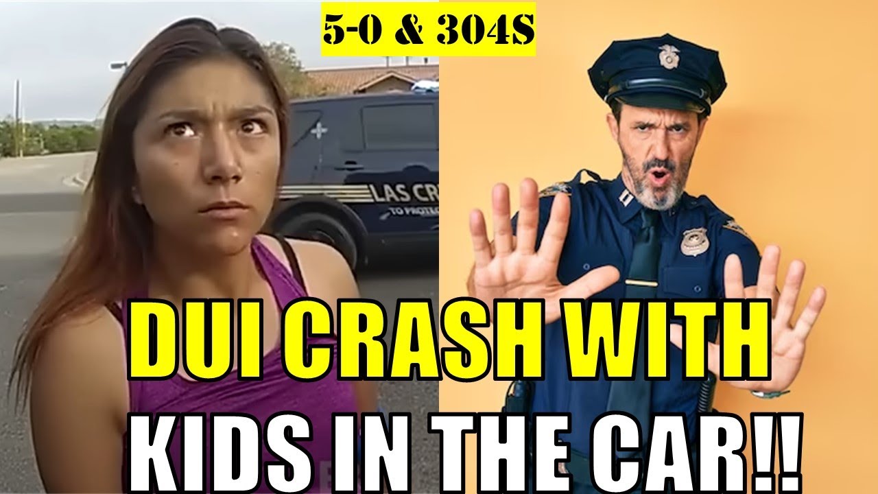 Mom HIGH on drugs crashes with kids in the car while on parole! - YouTube