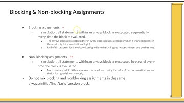 Course : Systemverilog Verification 1 :  L5.1 : Procedural Blocks and Assignment Types