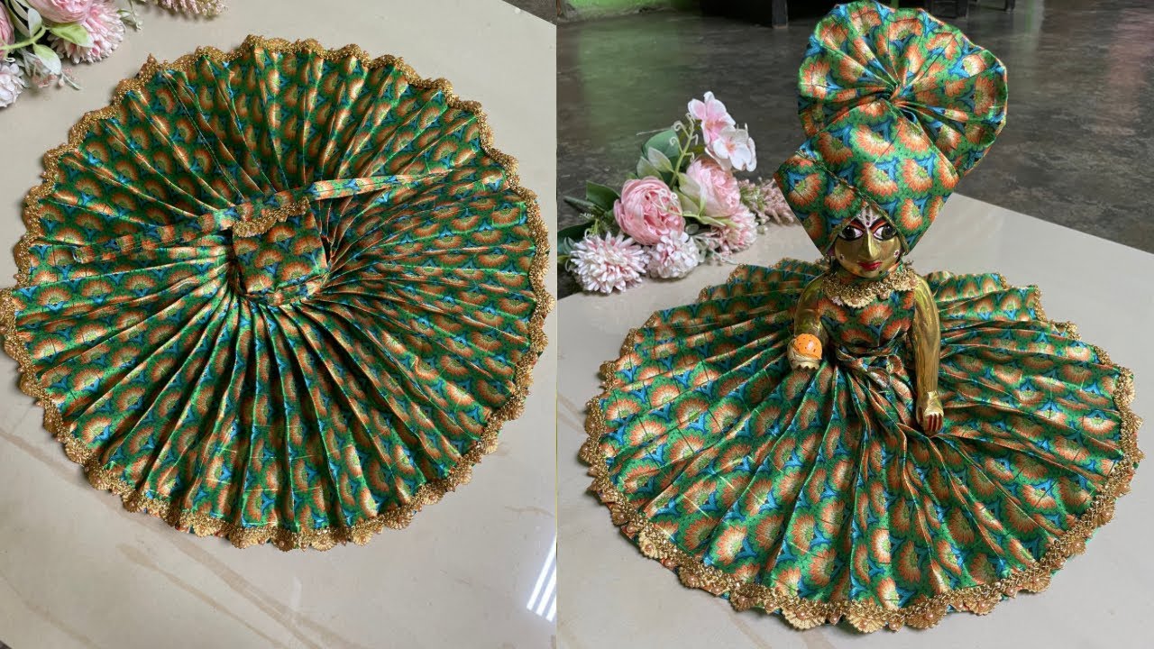 7,8no.केवल सीधी पट्टी से बनायें सभी साइज के लड्डू गोपाल की तीज,जन्माष्टमी स्पेशल ड्रेस//समर ड्रेस