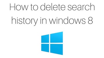 How to delete search history in windows 8