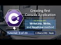 First Console App in Visual Studio 2019 | Tutorial: 3 of 20 | C-Sharp(C#) - Basic | tech4sln