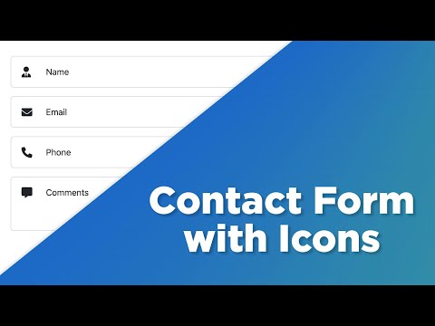 How to Create a Contact Form with Icons (using Bootstrap & Font Awesome)