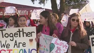 Student's and Staff Protest Against Racism at John Knight Middle School
