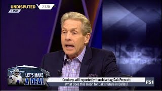 Skip Bayless REACTS to Cowboys will reportedly franchise tag Dak Prescott