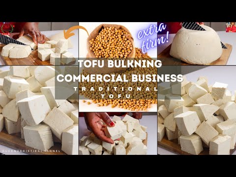 How To Make Tofu For Business | Traditional Tofu Recipe! Nigerian Wara Recipe