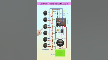 DIY electronic piano circuit | Piano using NE555 timmer IC #piano #circuit