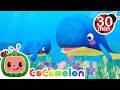 Mom and baby blue whale lullaby  cocomelon  kids cartoons  moonbug kids