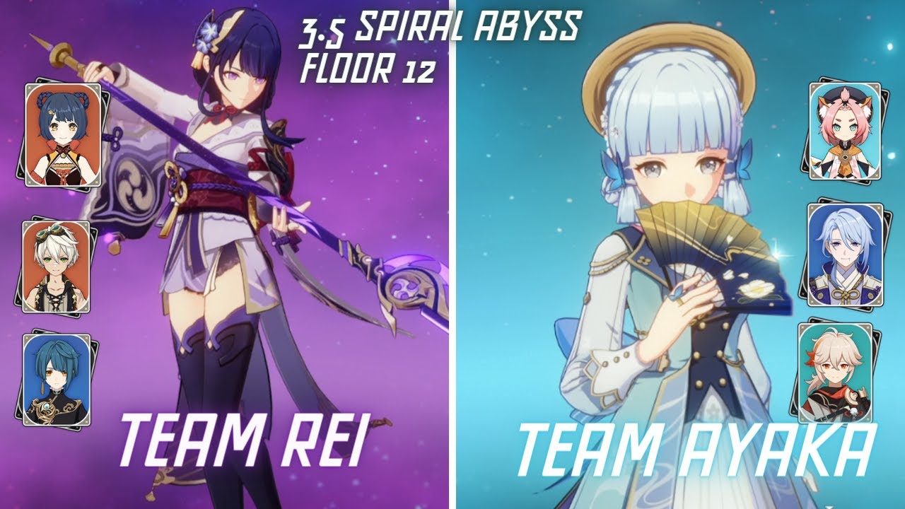 3.5 Spiral abyss Floor 12 Raiden National and Kamisato Sibling FREEZE I Genshin impact