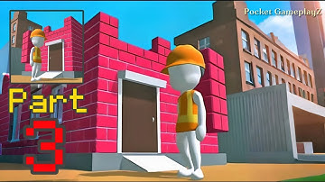Pro Builder 3D - Gameplay Walkthrough Part 3 - Building City Houses With Bricks (iOS, Android)