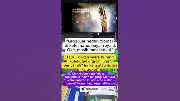 Thumbnail of "Putar Lagu Kena Royalti, Suara Burung Juga? Serius Nih LMKN? #shorts #music
