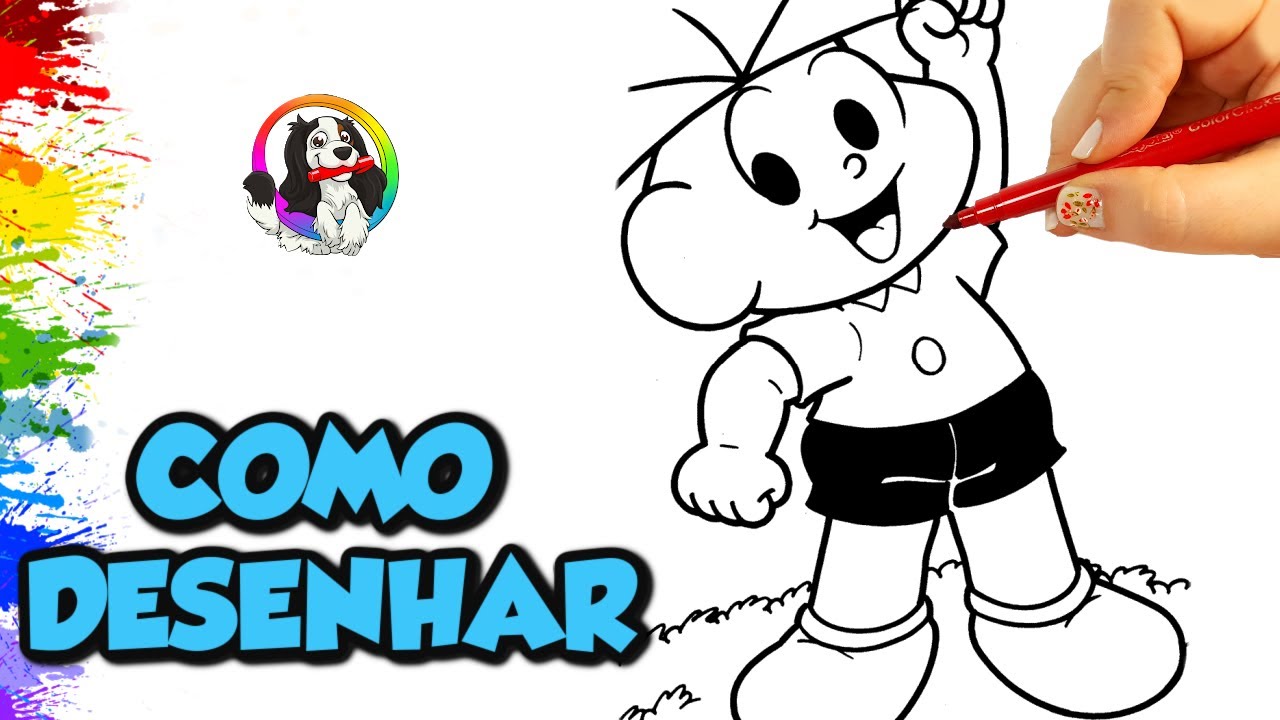 Turma da Mônica em Portugues Cebolinha Penteados Colorir Desenhos Cartoons  para crianças friendly 