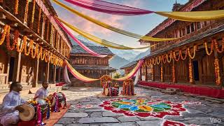 Festival Courtyard Background Video 🎉 | Indian Rangoli Diya Lights Visuals | Cultural & Dance Stage screenshot 5