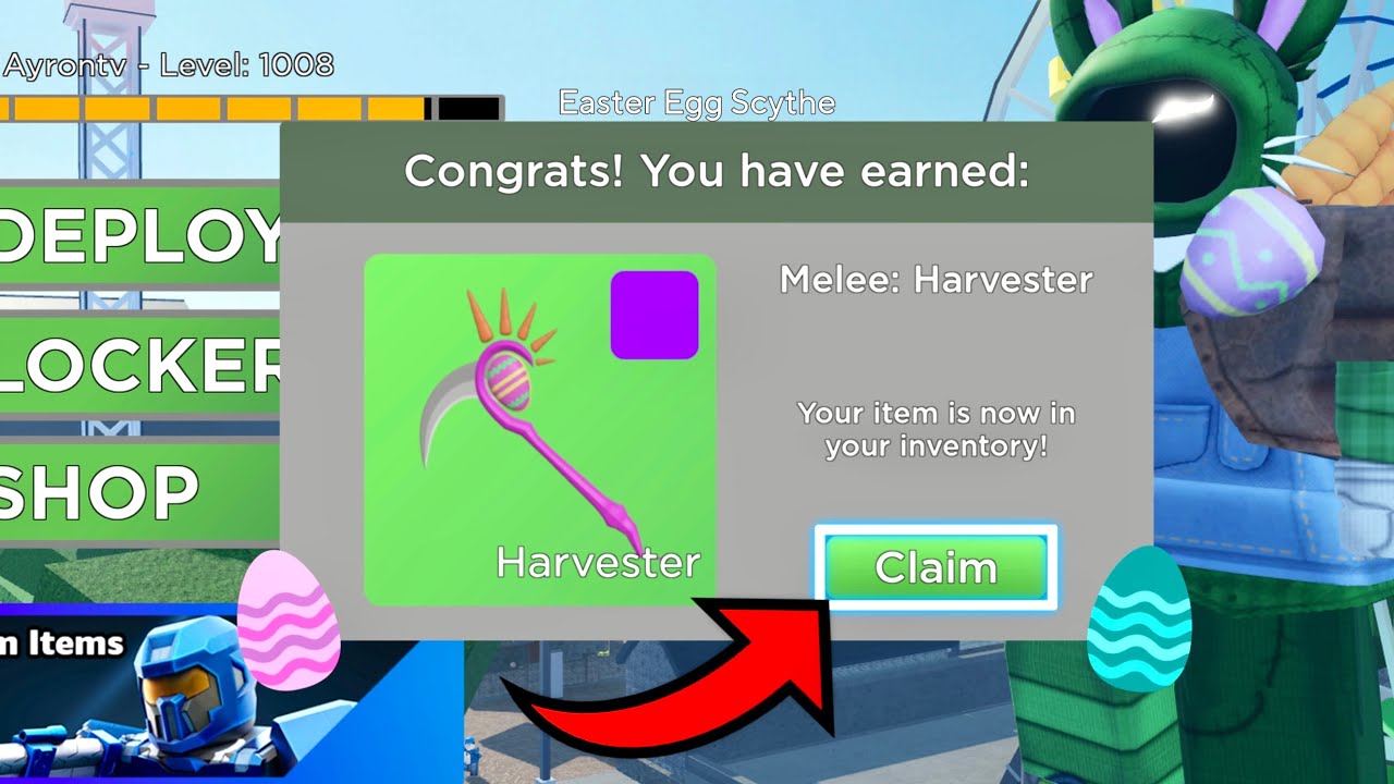 EASTER EGG SCYTHE IN ARSENAL EASTER EVENT SHOWCASE!