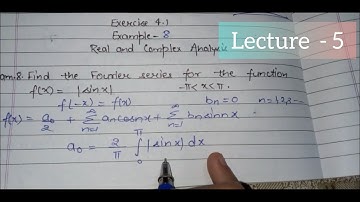 #Fourier_series#Lect.5#Example 8 (ex. 4.1)||Real and complex analysis|| #Bsc_ba_6th Sem