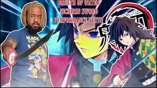 GIYUU KATANA CUTTING TEST!!!! 🤯🌊 #DemonSlayer