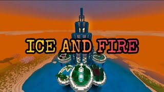Floating Fountain MINECRAFT POCKET EDITION Creation (Ice❄️ And Fire🔥) screenshot 1