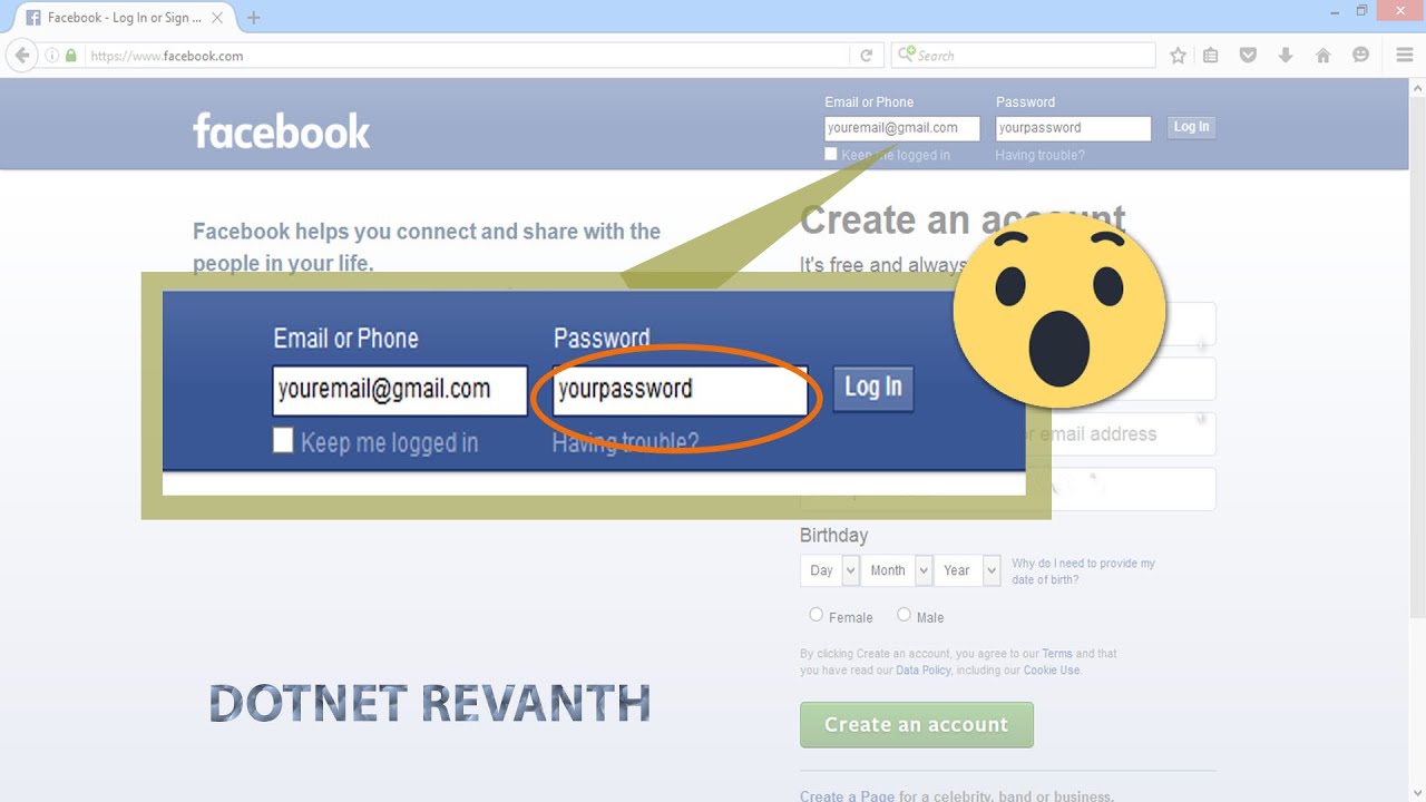 How to Login Facebook Account with Username & Password? Facebook Account on  Web