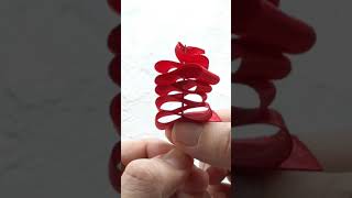 HOW TO MAKE A ROSE HACK TUTORIAL | ROSA DE CINTA | DIY RIBBON CRAFTS #SHORTS screenshot 5