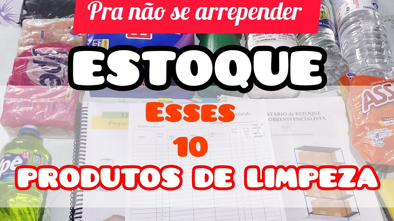 É O BÁSICO! Lista com 10 PRODUTOS DE LIMPEZA para ter no estoque.