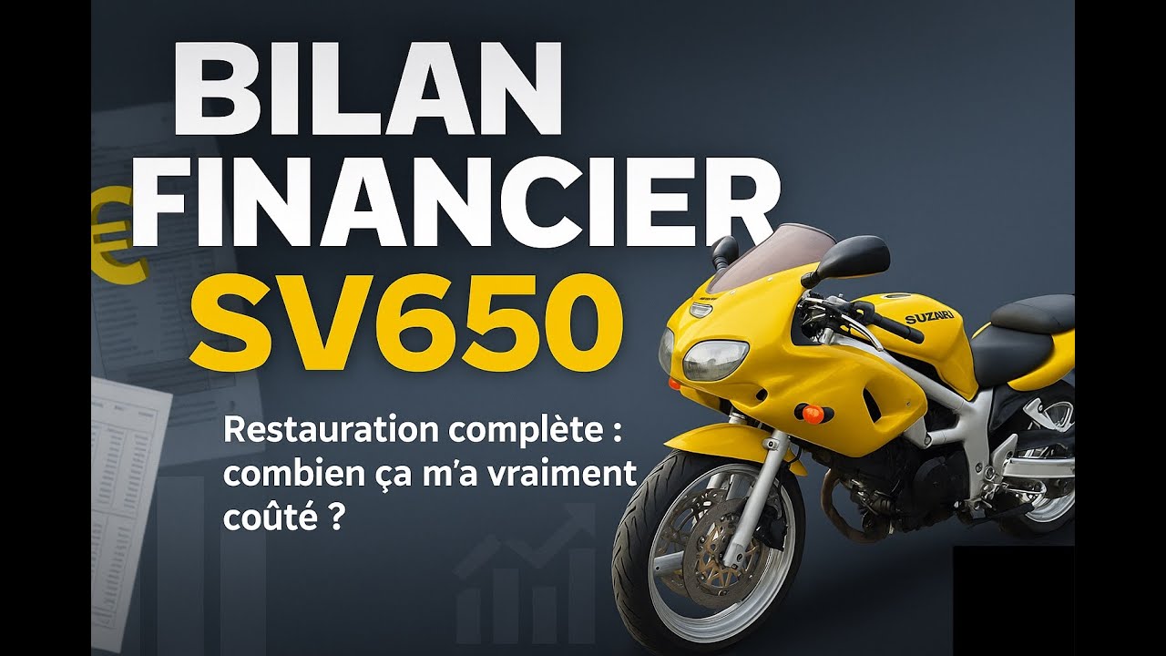 💸 Restauration complète de ma Suzuki SV650 : le vrai coût du projet !