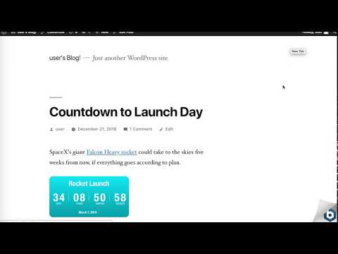 Embedding a countdown clock in your Wordpress post using the new Gutenberg editor