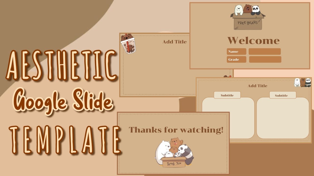 how-to-make-aesthetic-google-slide-we-bare-bears-free-template-youtube