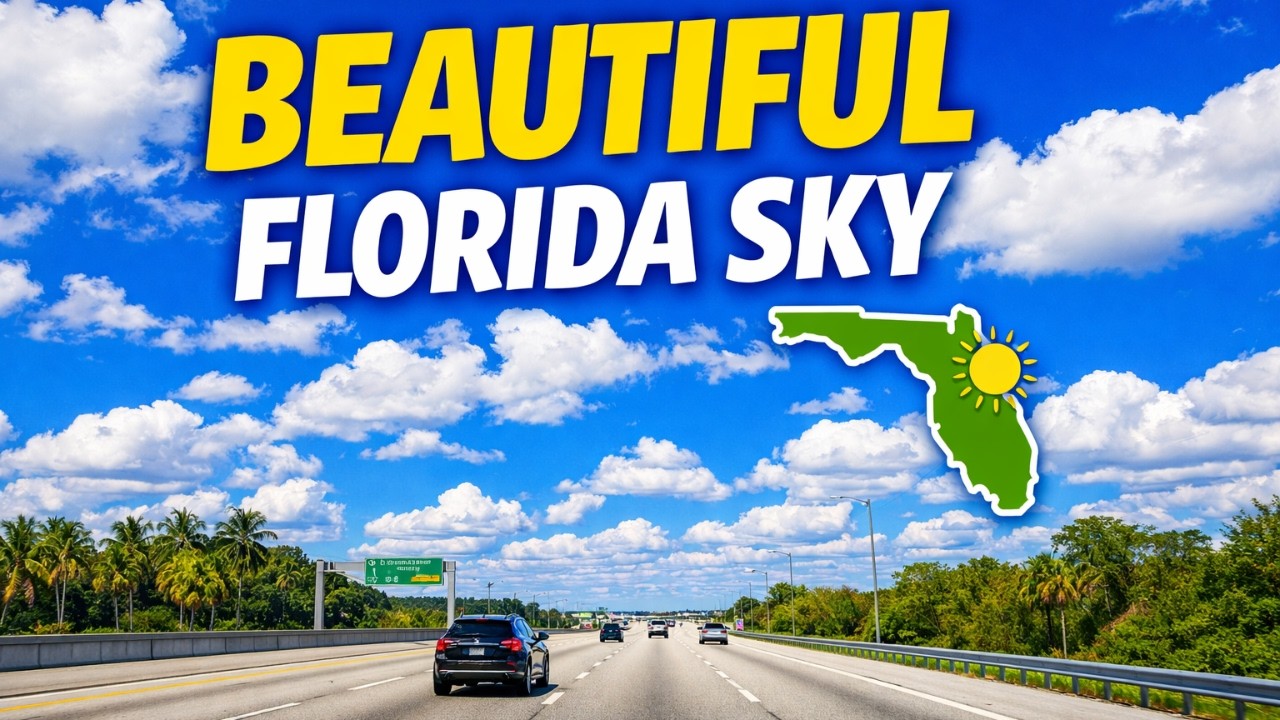 Delray Beach to Weston FL Drive | Florida Turnpike & Sawgrass Expressway | Beautiful Skies (25 Min)