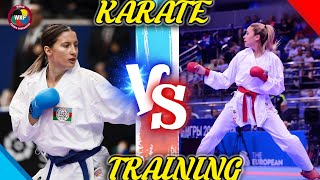 karate training [ Anzhelika terliuga ] VS [ Iryna zaretska ] best of karate