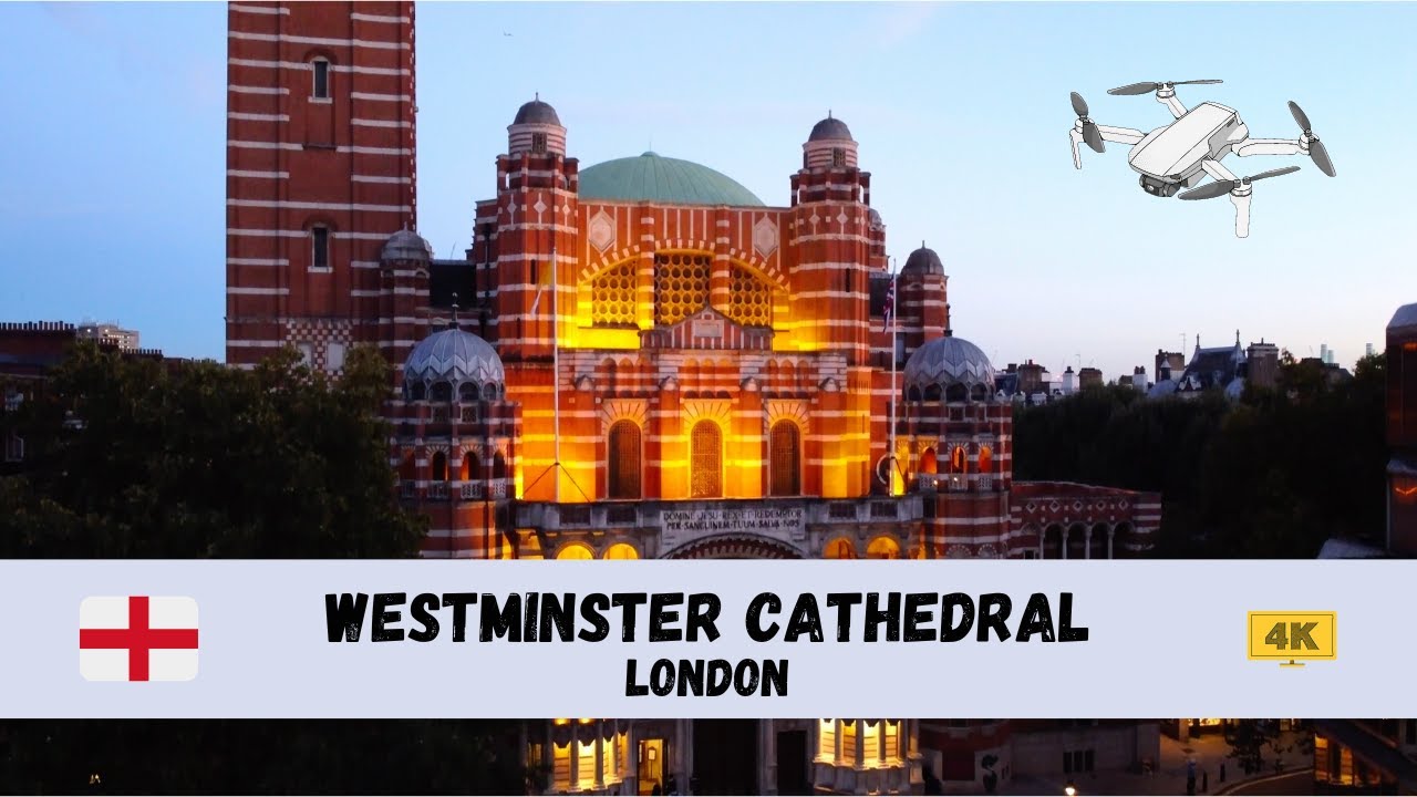 [4K] 🇬🇧 Westminster Cathedral, London - by drone 🇬🇧