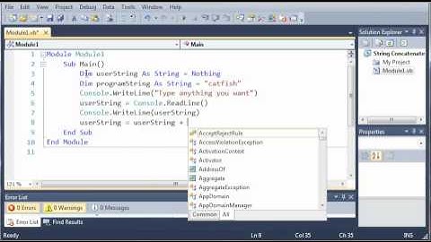 Visual Basic Tutorial - 18 - Concatenate Strings