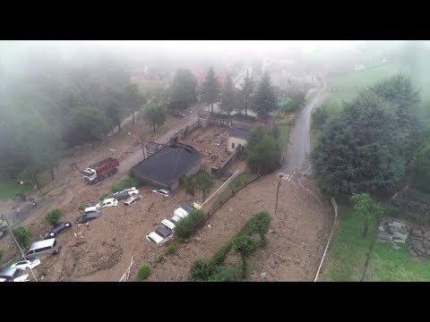 Maltempo in Lombardia, la frana che ha colpito Casargo vista dal drone