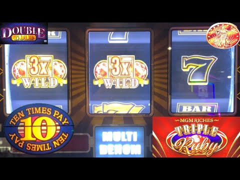 10 Times Pay + MGM Triple Ruby + Double Gold + 5 Reel Buffalo Instant Hit Slot Play!