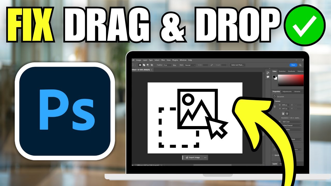 How To Fix Drag & Drop Not Working in Adobe Photoshop - YouTube