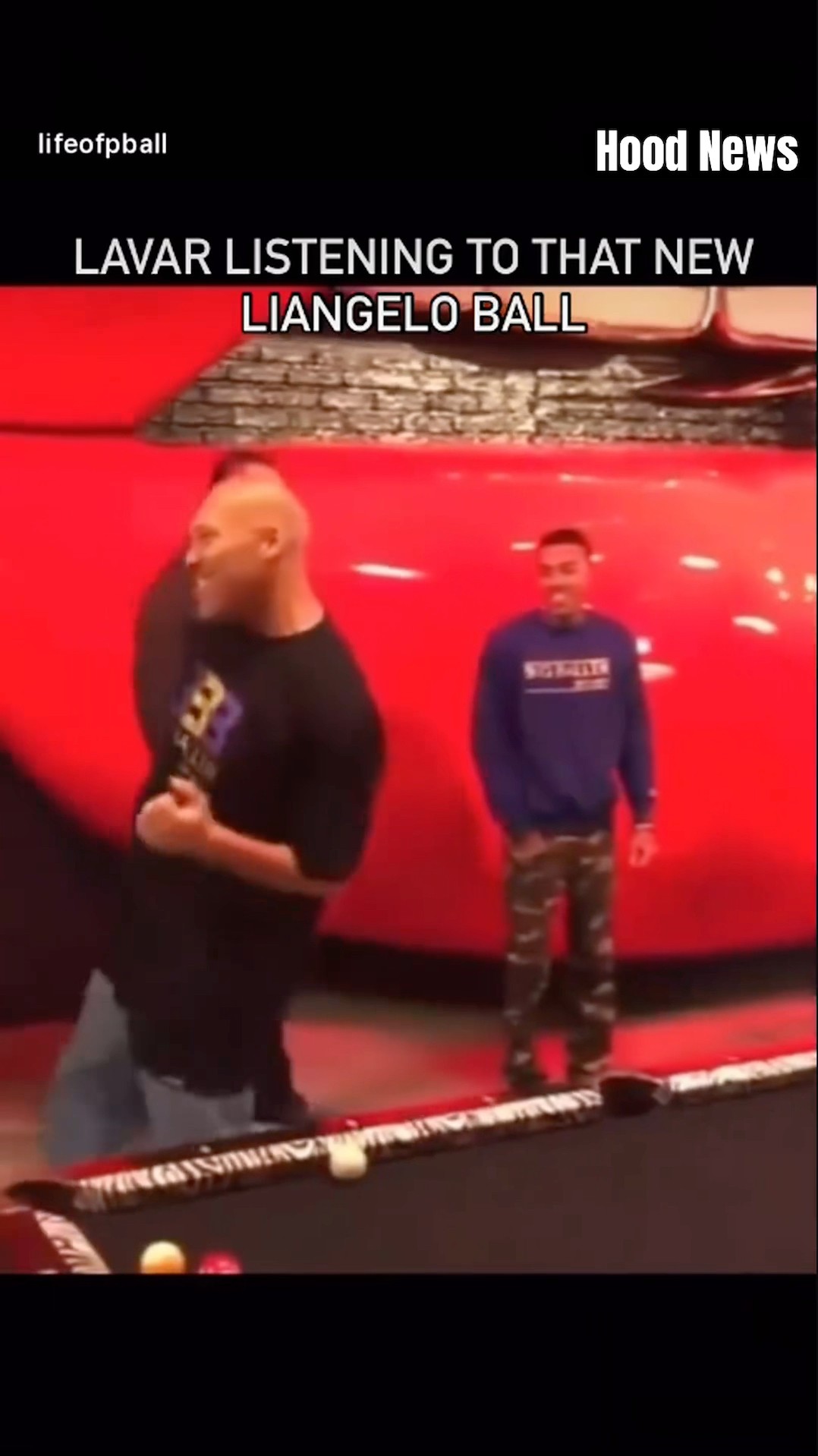 LAVAR LISTENING TO THAT NEW LIANGELO BALL #hoodnews #lavarball #gelo #tweaker #newsong #upnext #us