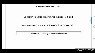 FST -01 (English) foundation course in science and technology assignment question paper 2021