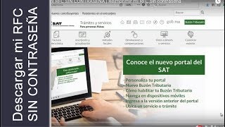 Cómo descargar mi RFC SIN CONTRASEÑA | Reimprimir mi RFC sin contraseña