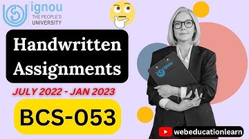BCS-053 | Handwritten Assignments| BCA- 5 | Ignou BCA Assignments | 2022-2023 | #ignou  #bca #free