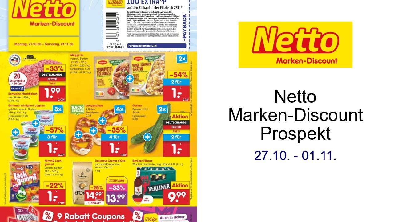Netto Marken-Discount Prospekt   27.10. - 01.11.