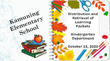 distribution and retrieval of learning packets 10 15 2020